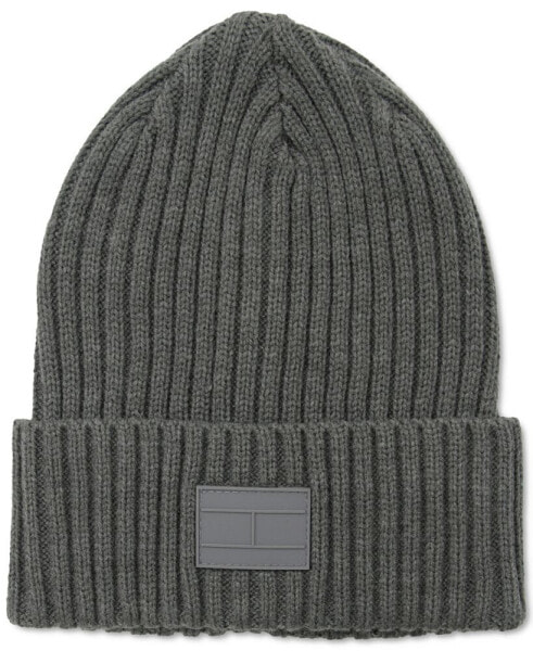 Men's Ghost Ribbed Knit Beanie Hat