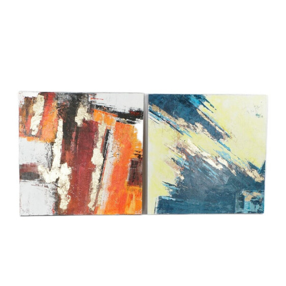 Painting DKD Home Decor 99,5 x 3,5 x 99,5 cm Abstract Modern (2 Units)