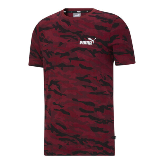 Puma Essentials Aop Camouflage Crew Neck Short Sleeve T-Shirt Mens Size S Casua