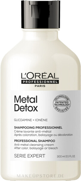 Professionelles Shampoo gegen Metallablagerungen nach Haarfärbung oder -aufhellung - L'Oreal Professionnel Metal Detox Anti-metal Cleansing Cream Shampoo 300 ml