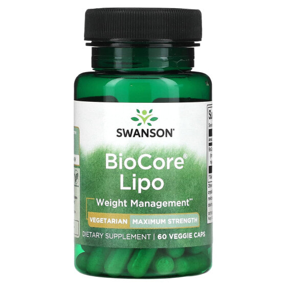 Swanson, BioCore Lipo, максимальная сила действия, 60 растительных капсул