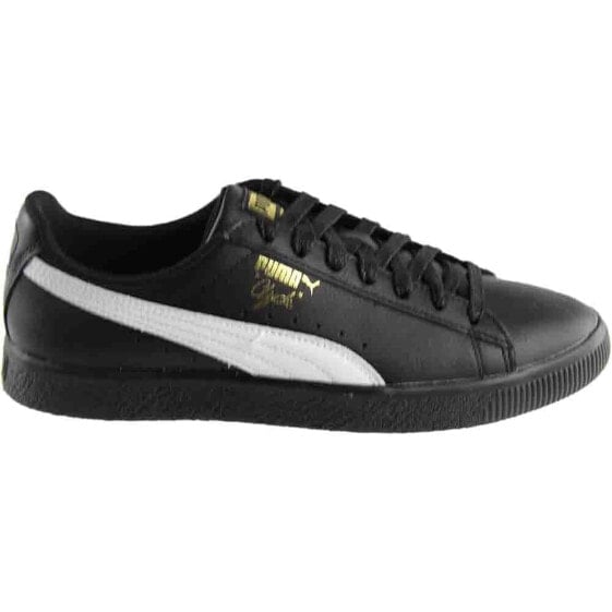 Puma Clyde Core L Foil Lace Up Mens Black Sneakers Casual Shoes 364669-04