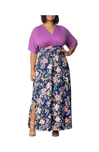 Plus Size Havana Colorblocked Maxi Dress
