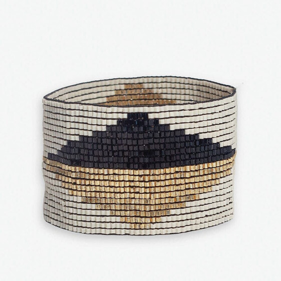 Brooklyn Geo Stripe Beaded Stretch Bracelet St. Tropez