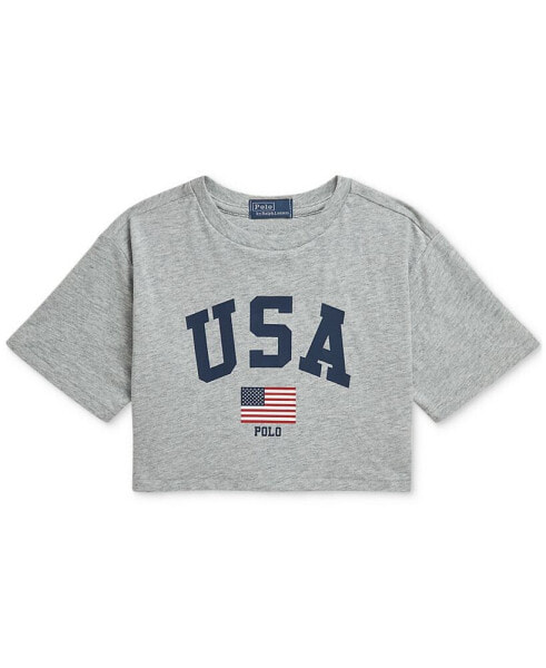 Toddler & Little Girls Team USA Cotton Jersey Boxy Tee