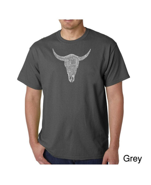 Men's Word Art T-Shirt - Cowskull Country Hits