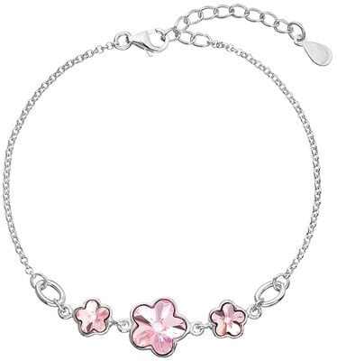 Серебряный браслет с Swarovski Lt. Rose 33112.1