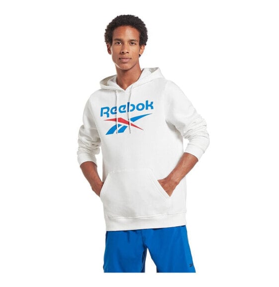 REEBOK Identity Fleece Stacked Logo Pullover Sweatshirt