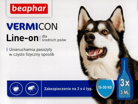Beaphar Vermicon Dog M - Preparat na ektopasożyty dla psów 15-30 kg