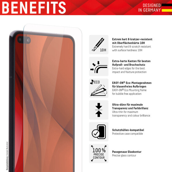E.V.I. Displex Huawei P smart Z/Honor 9X Screen Protector (2D) - Huawei - P smart Z/Honor 9X - Impact resistant - Scratch resistant - Dust resistant - Transparent - 1 pc(s)