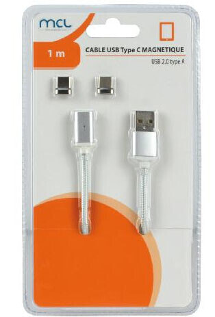 MCL Samar MCL MC923-1C/2AZ-1M - 1 m - USB C - USB A - USB 3.2 Gen 1 (3.1 Gen 1) - Grey