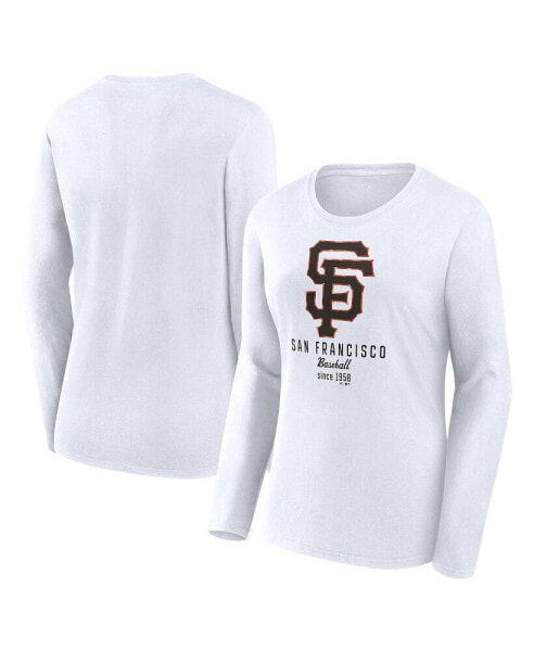 Футболка женская Fanatics San Francisco Giants белая с длинным рукавом