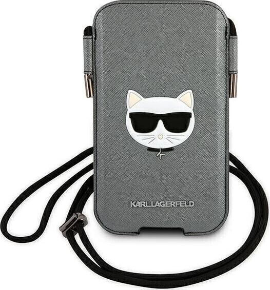 Etui na tablet Karl Lagerfeld Karl Lagerfeld Torebka KLHCP12LOPHCHG 6,7" szary/grey hardcase Saffiano Ikonik Choupette Head