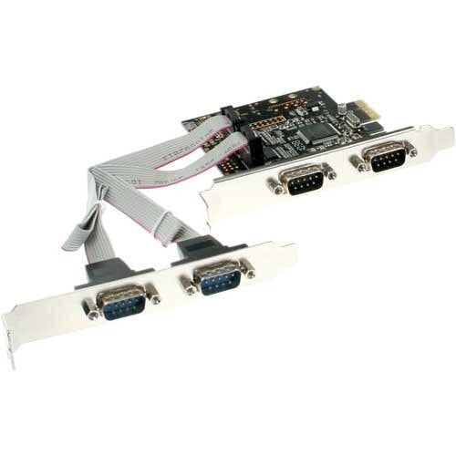 InLine Interface Card 4 Port Serial 9 Pin PCIe PCI-Express