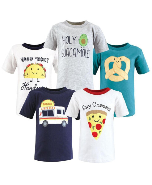 Baby Boys Short Sleeve T-Shirts, Fun Food