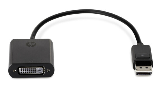 Переходник HP DisplayPort to DVI-D - 0.19 м - DisplayPort - DVI-D - Мужской - Женский - Черный