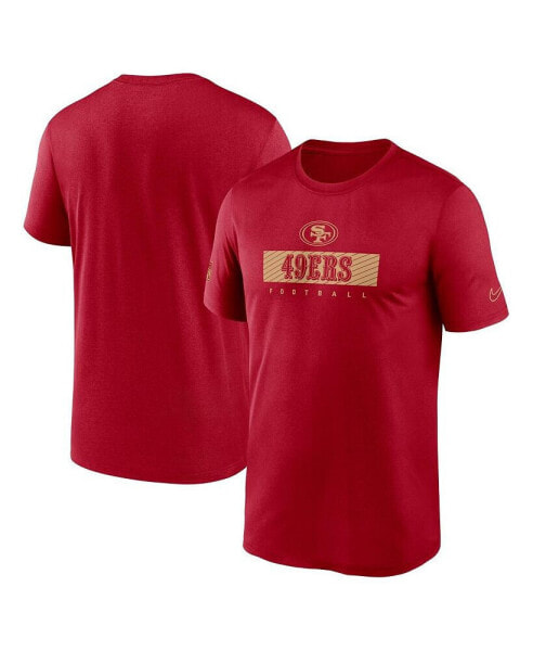 Men's Scarlet San Francisco 49ers Sideline Legend Performance T-Shirt