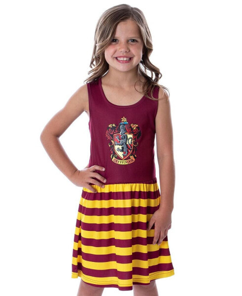 Girls All Houses Crest Logo Tank Stripe Nightgown