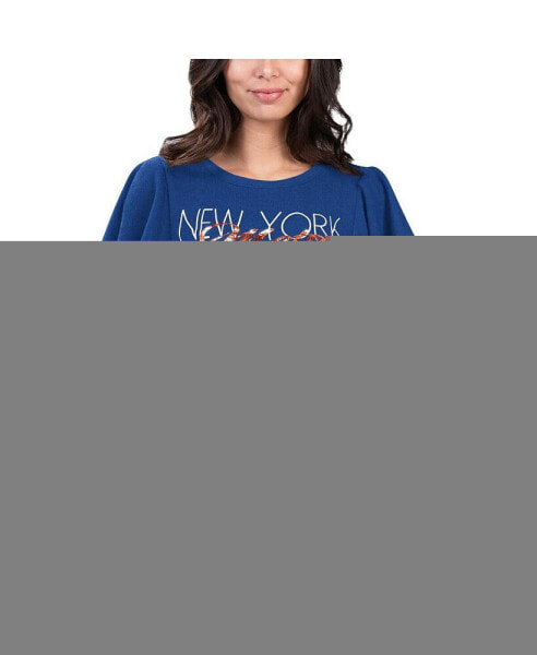 Women's Royal New York Mets Crowd Wave T-shirt