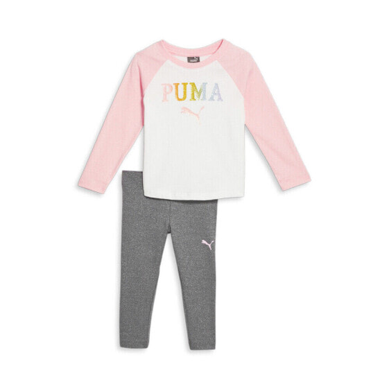 Puma TwoPiece Crew Neck Long Sleeve T-Shirt & Leggings Set Toddler Girls Size 4T