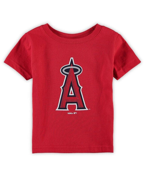 Infant Boys and Girls Red Los Angeles Angels Primary Team Logo T-shirt
