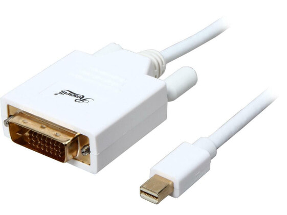 Rosewill RCDC-14018 - 6-Foot White Mini DisplayPort to DVI Cable - 32 AWG, Male