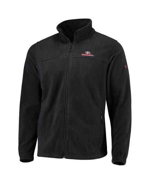 Men's Black Georgia Bulldogs Flanker III Fleece Team Full-Zip Jacket