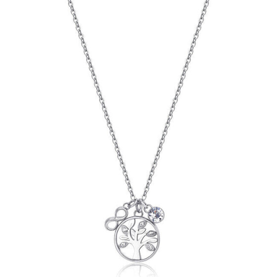 Steel necklace Tree of Life with crystals BHKL01 (chain, pendants)