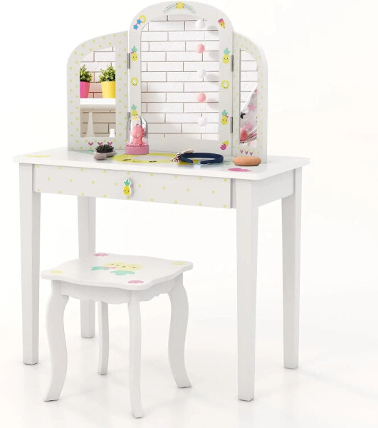 Салон красоты Costway Kinder-Schminktisch HY10187EU-WH