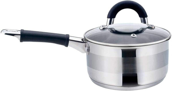 KH-1255 Cooking Pot with Lid and Handle 1.5 L 16 cm Stainless Steel