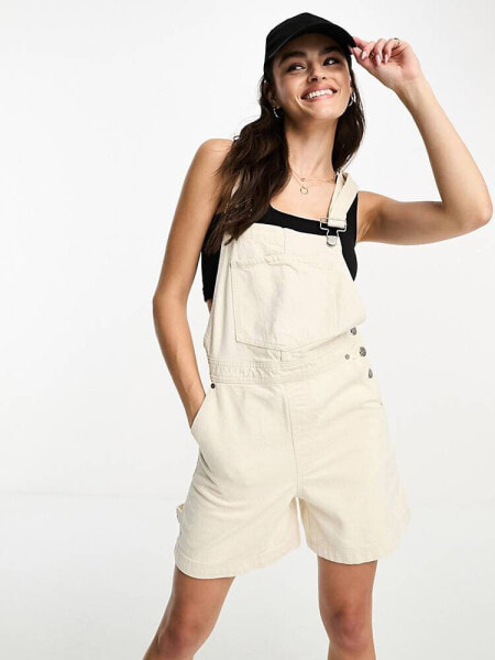 Waven sirra 90s denim dungarees in oat