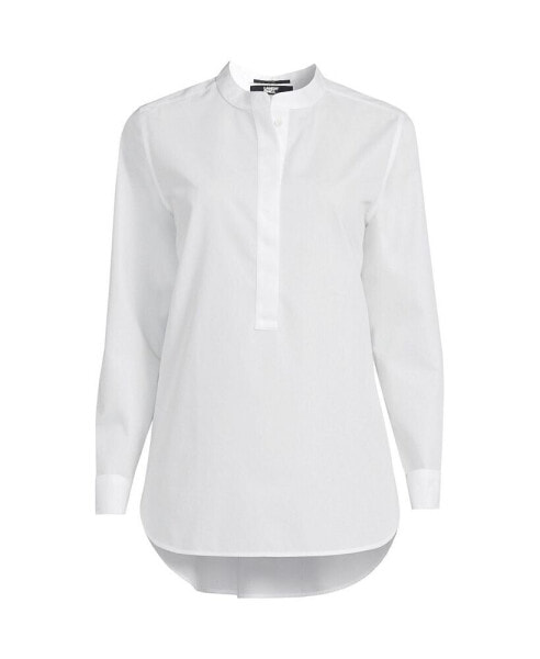 Women's No Iron Banded Collar Popover Shirt