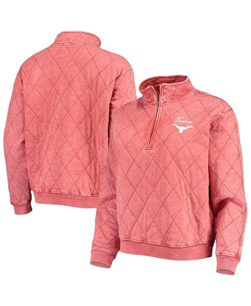 Women's Texas Orange Texas Longhorns Unstoppable Chic Quilted Quarter-Zip Jacket