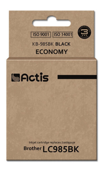 Actis KB-985BK ink for Brother printer; Brother LC985BKActis KB-985BK ink (replacement for Brother LC985BK; Standard; 28 ml; black) replacement; Standard; 28 ml; black - Standard Yield - Pigment-based ink - 28.5 ml - 1 pc(s) - Single pack