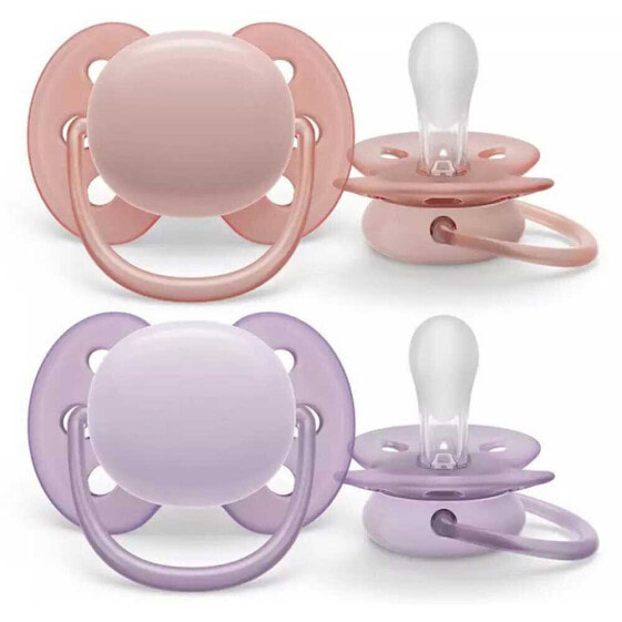 PHILIPS AVENT Ultra Soft x2 Girl Pacifiers