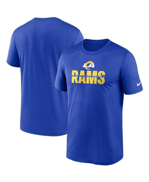 Men's Royal Los Angeles Rams Legend Microtype Performance T-shirt