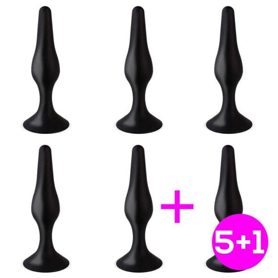 Pack of 6 Trophy Anal Plug Silicone 15 cm