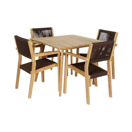 Стол и 4 стула DKD Home Decor 90 x 90 x 75 cm