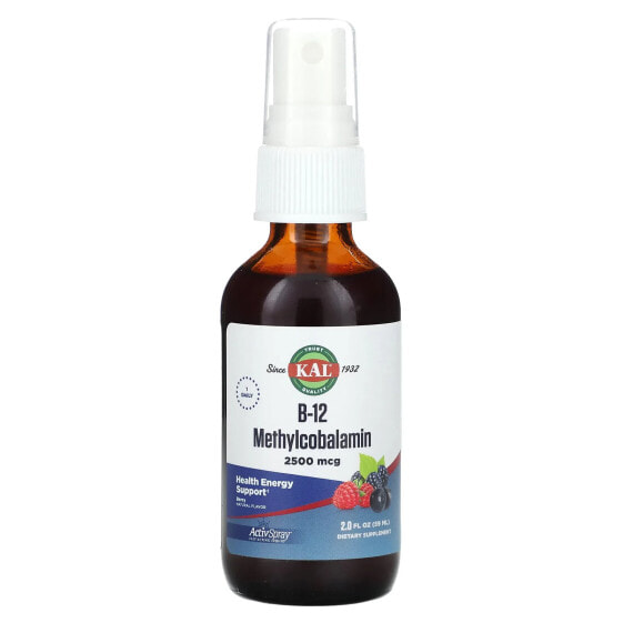 B-12 Methylcobalamin, Berry, 2,500 mcg, 2 fl oz (59 ml)