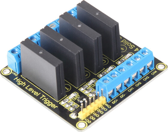 Joy-IT SBC-SSR01 - Relay module - Arduino/Raspberry Pi - Arduino - Black,Blue,Gold,Silver - 57 mm - 55 mm