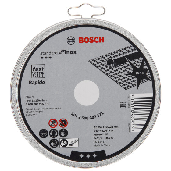 Bosch Trennscheibe gerade Standard for Inox Rapido WA 60 T BF 125mm 10er-Pack