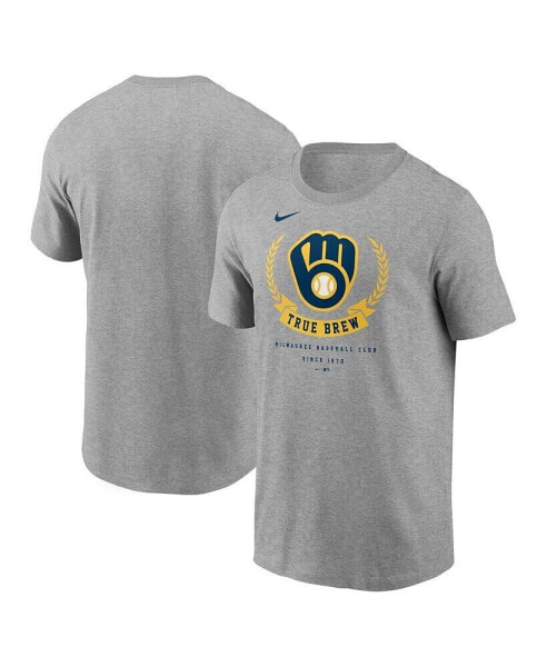 Men's Heathered Gray Milwaukee Brewers True Brew Local Team T-shirt