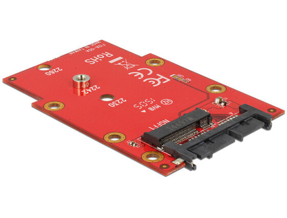 Delock 62636 - mSATA - M.2 - Red - 6 Gbit/s - -40 - 85 °C - 51 mm