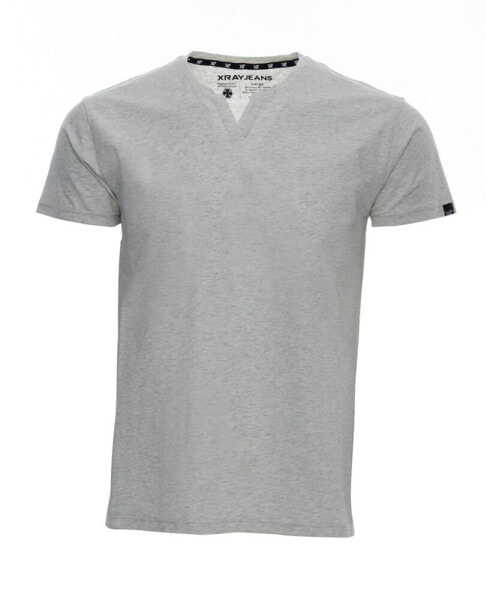 Men's Basic Notch Neck Short Sleeve T-shirt