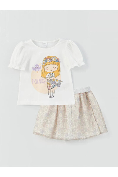 Костюм LC WAIKIKI Baby Girl Bicycle Tee and Skirt.