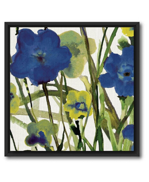 Picking Flowers I 18" x 18" Canvas Wall Art with Float Moulding