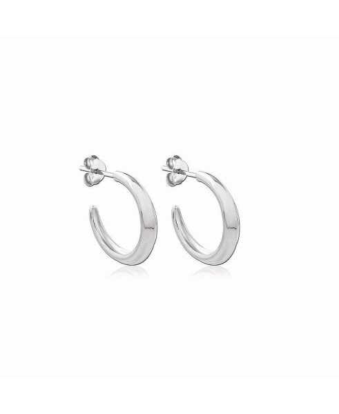 Crescent Hoops Silver Small