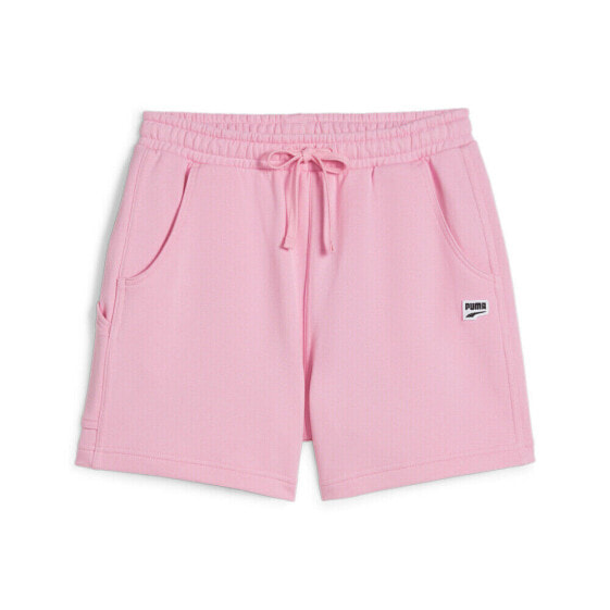 Puma Downtown High Waist Shorts Womens Pink Casual Athletic Bottoms 62435530