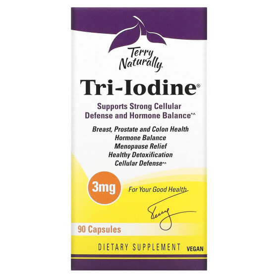 Витамин йодированный Terry Naturally Tri-Iodine, 6,25 мг, 90 капсул