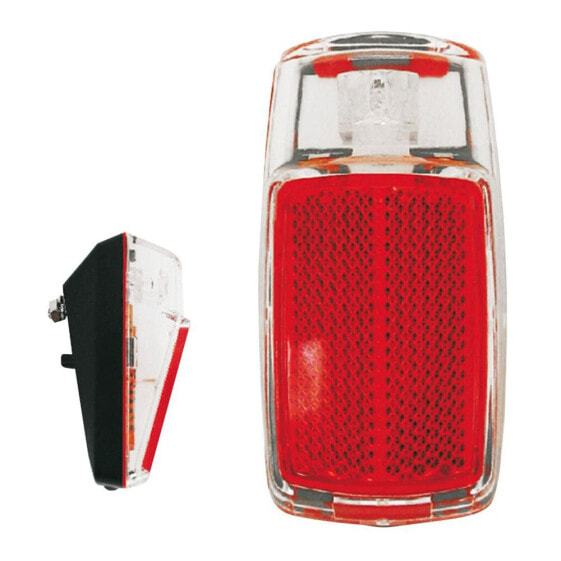 Фонарь задний с батареей MVTEK Rear Light 40x75 мм 1 красный Led - крепление на крыло и батарейки в комплекте.